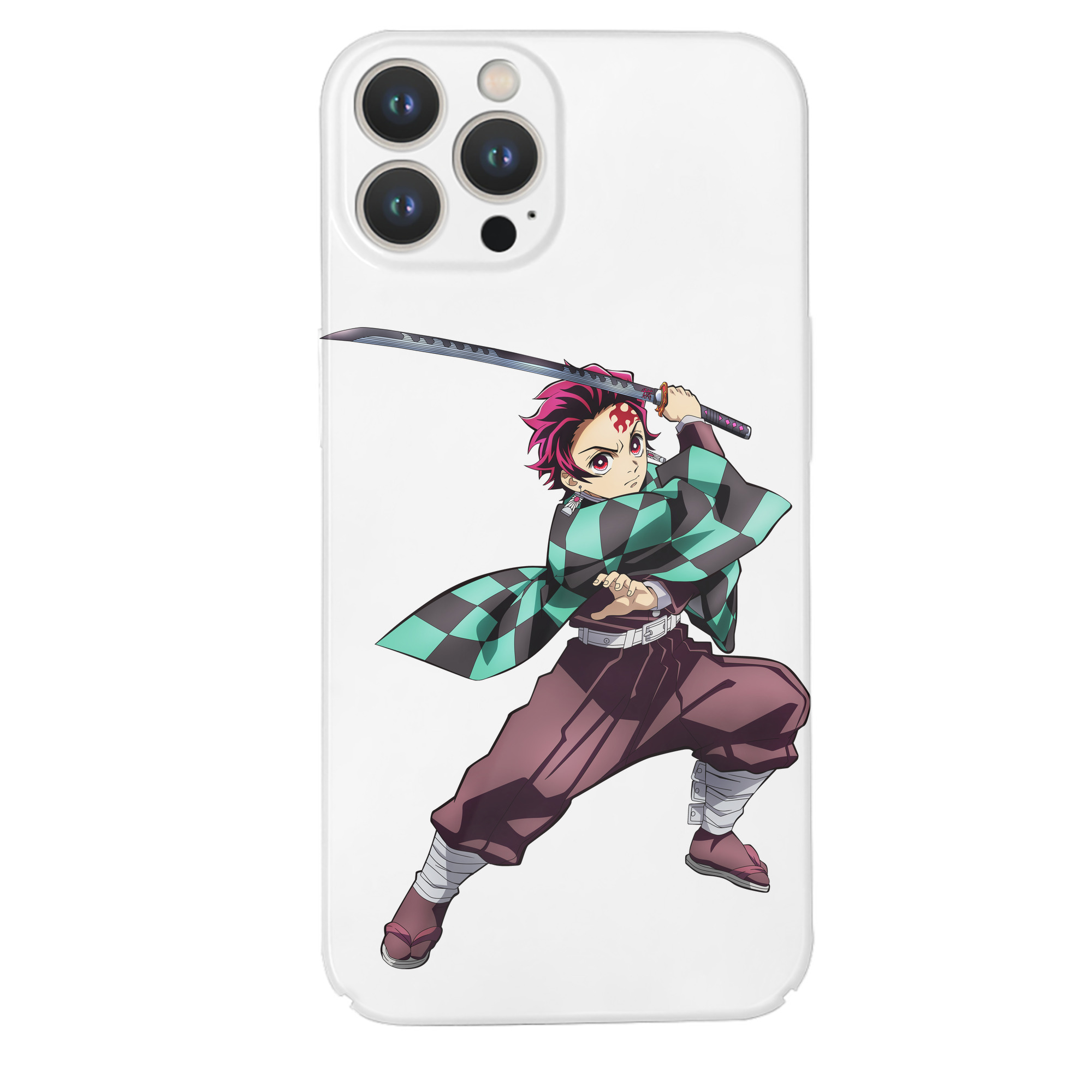 （画像用） 鬼滅の刃 竈門 炭治郎／かまど たんじろう Kamado Tanjirou 【iPhone 14シリーズ対応】ハードケース